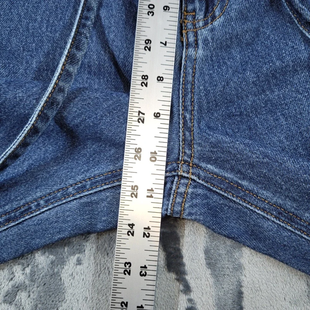 Buffalo Womens Wide Leg Belted‎ Jeans Dark Medium Blue Size 8 NEW